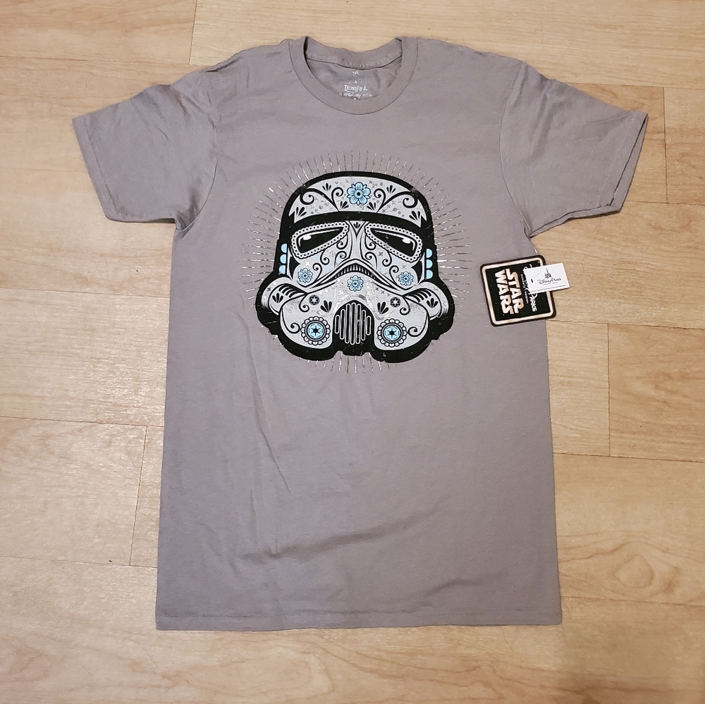 NWT Disney Star Wars Dia De Los Muertos Storm Trooper Graphic T-Shirt Sz S